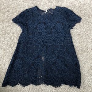 Top layer lace T-length top